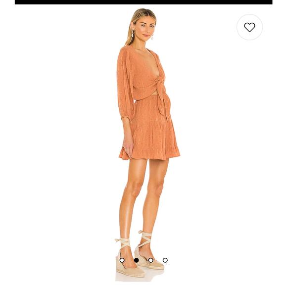 L*SPACE "STAY GOLDEN" BOHO DRESS REVOLVE CLOTHING CHALLIS W/ LUREX THREADS - Picture 9 of 10